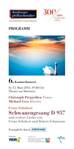 6. Kammerkonzert - Die Duisburger Philharmoniker