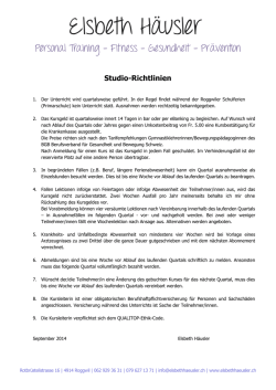 Studio-Richtlinien
