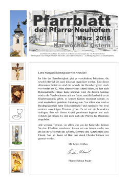 Pfarrblatt März