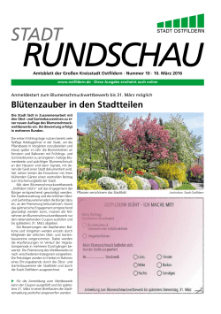 Blütenzauber in den Stadtteilen