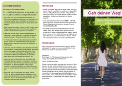 Geh deinen Weg! - Wie kann ich helfen?