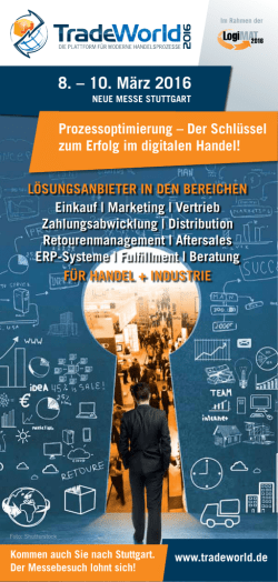 Die TradeWorld 2016 Besucherbrosch&uuml;re