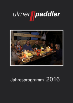 Jahresprogramm - Ulmer Paddler eV