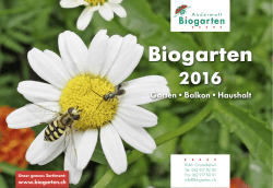 Aktuelle Broschüre - bei Andermatt Biogarten