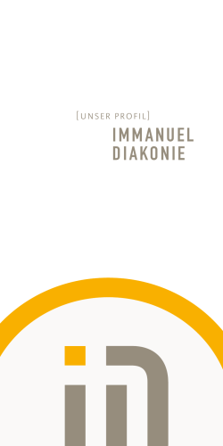 Unser Profil - Immanuel Diakonie
