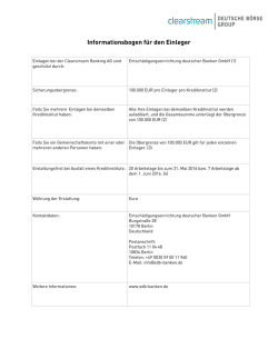 Informationsbogen für den Einleger