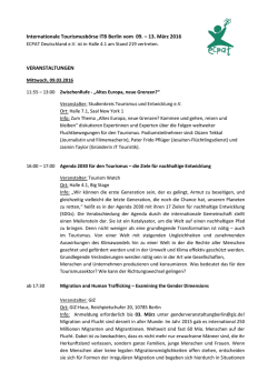 Internationale Tourismusb&ouml;rse ITB Berlin vom 09. &ndash; 13. M&auml;rz
