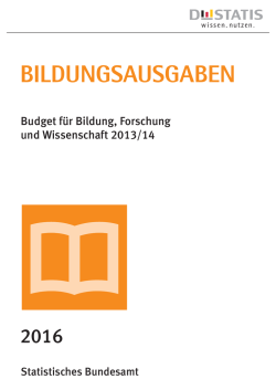 Budget für Bildung, Forschung und Wissenschaft