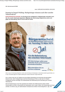 Markgröninger stimmen auch über unechte Teilortswahl ab