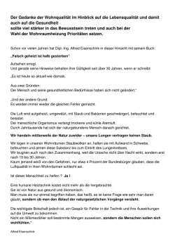 Alfred Eisenschink - Wenn Sie clever heizen und dabei aber noch