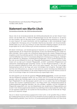 Statement Martin Litsch - AOK