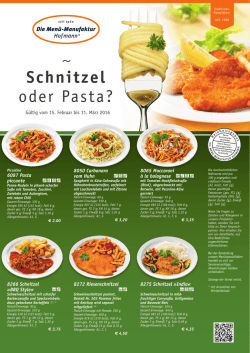 oder Pasta? Schnitzel