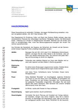 HAUSORDNUNG
