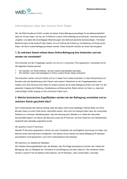 pdf, 32,68 KB Disclaimer Umfrage Web Excellence GmbH