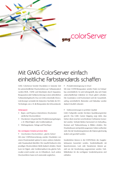 Datenblatt GMG ColorServer