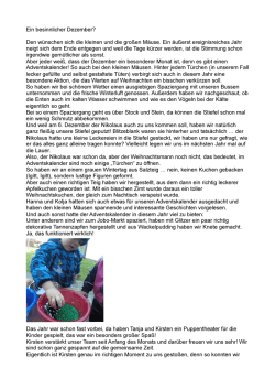 Ein besinnlicher Dezember? Den wünschen - kita