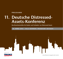 11. Deutsche Distressed-Assets-Konferenz 2016