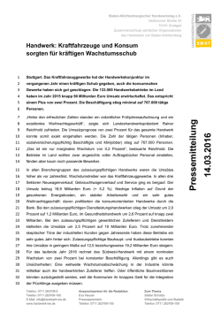 Pressemitteilung 14.03.2016 - Baden