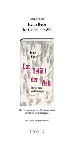 Das Gefühl der Welt - Carl Hanser Verlag