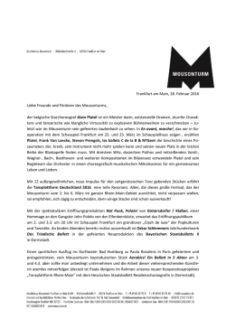 Intendantenbrief - ffm Freunde und F&ouml;rderer des Mousonturms