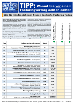 Wie Sie mit den richtigen Fragen das beste Factoring finden