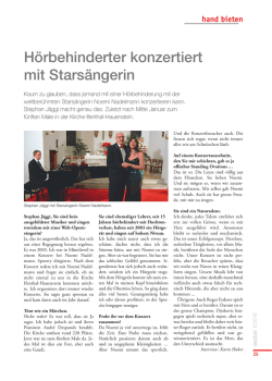 H&ouml;rbehinderter konzertiert mit Stars&auml;ngerin