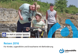Reisen 2016 - Lebenshilfe Bremen