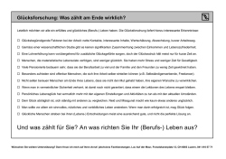 Gl&uuml;ck und Zufriedenheit