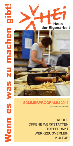 Sommerprogramm 2016