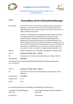 Stressabbau durch Achtsamkeitsübungen