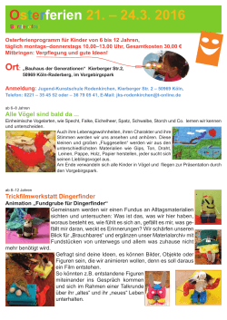 PDF Osterferienprogramm 2016 - Jugend