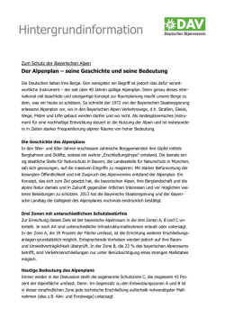 Hintergrundinformation - Deutscher Alpenverein