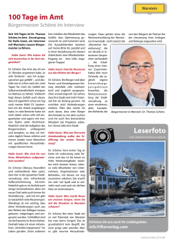 100 Tage im Amt Leserfoto