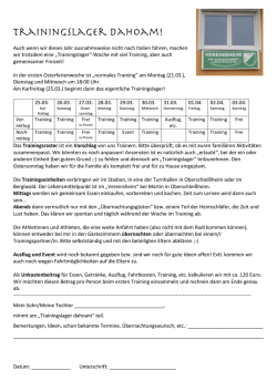 Informationen/Anmeldung