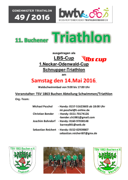 Ausschreibung Triathlon LBS Cup 2016