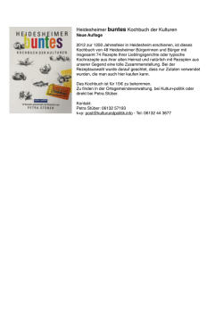 Heidesheimer buntes Kochbuch der Kulturen