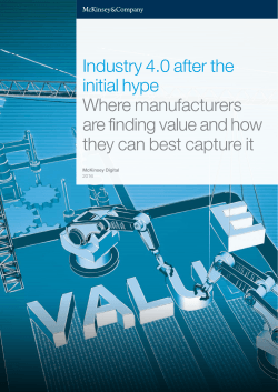 Industry 4.0 after the initial hype Where manufacturers