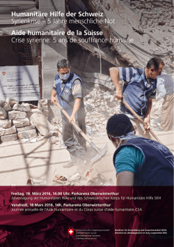 Einladung Jahrestagung der Humanitären Hilfe und des