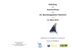 Charivari 2016 Ausschreibung