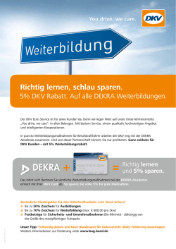 Infoblatt Weiterbildung
