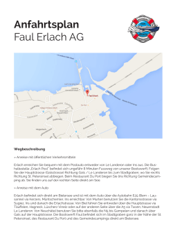 Anfahrtsplan Faul Erlach AG