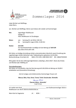 Sommerlager 2016