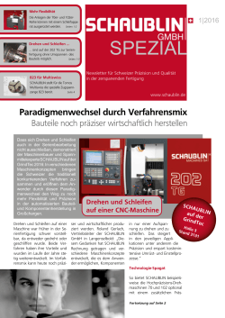 Newsletter Schaublin Spezial, Ausgabe 1