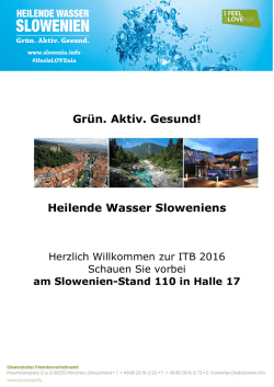 Gr&uuml;n. Aktiv. Gesund! Heilende Wasser Sloweniens