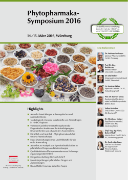 Phytopharmaka Symposium 2016 - GMP