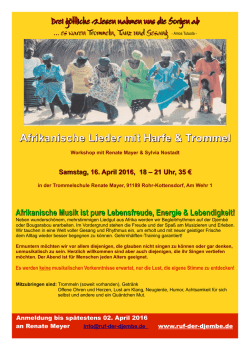 Afrikanische Lieder mit Harfe & Trommel