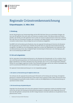 Regionale Grünstromkennzeichnung