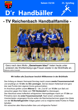 D`r Handbäller - tv reichenbach