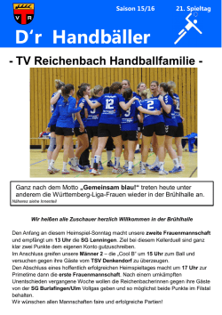 D`r Handbäller - tv reichenbach