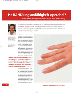 Ist HANDlungsunf&auml;higkeit operabel?